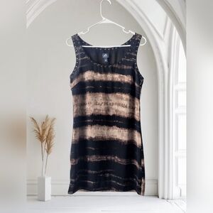 Authentic Icon Black and Brown Sleeveless Sheath Mini Dress Size Small